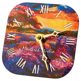 4" x 4" - Custom Printed Hardboard Desk Clock Laser-etched  4" x 4" - Custom Printed Hardboard Desk Clock Laser-etched