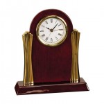 7.5" x 8.25" Rosewood Piano Finish Clock Laser-etched