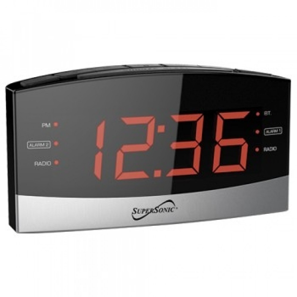 Branded Supersonic Bluetooth Dual Alarm Clock Radio