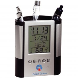 Cornell - Desk Caddy with Weather Station Custom Imprinted