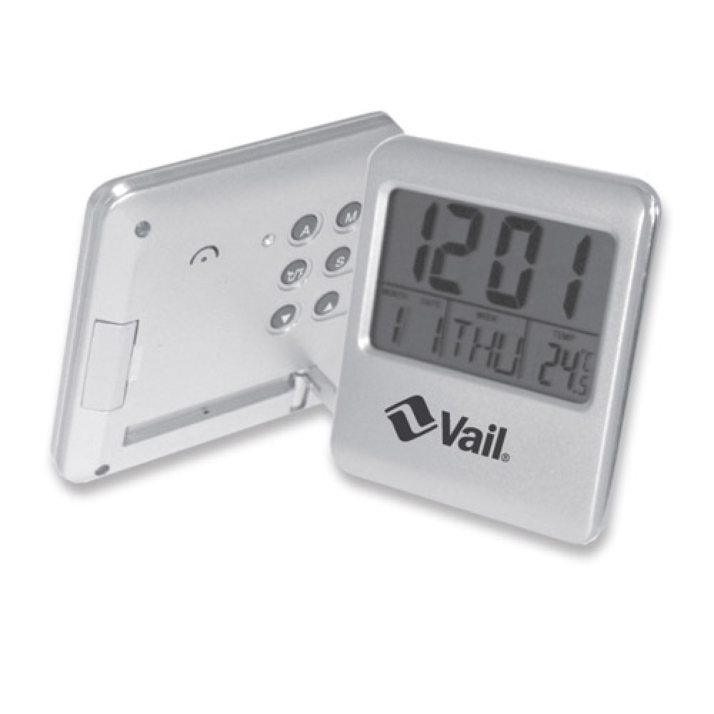Custom Imprinted Large Display LCD Desk Clock Custom Imprinted Large Display LCD Desk Clock