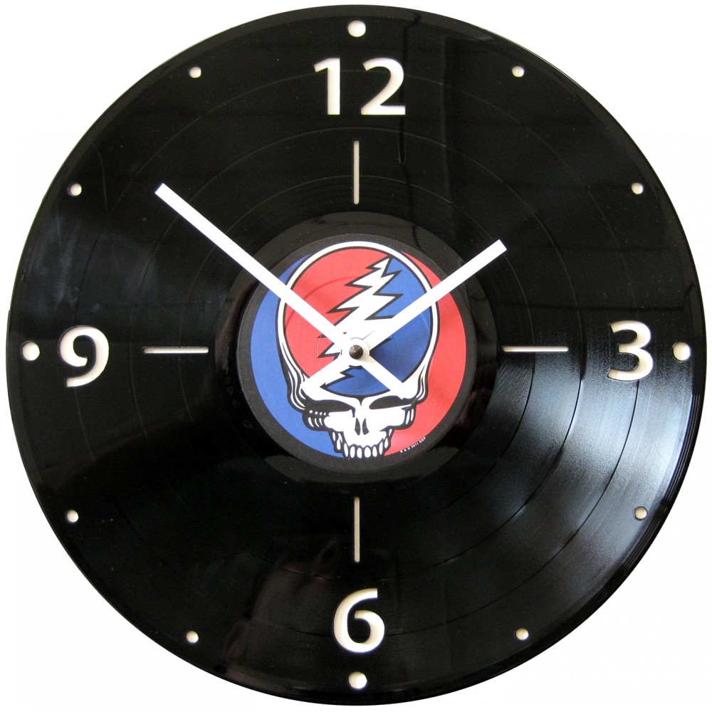 Custom Imprinted Recycled Vinyl Record LP Wall Clock - 2 Layer