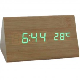 Wooden LED Table Clock Logo Printed  Wooden LED Table Clock Logo Printed