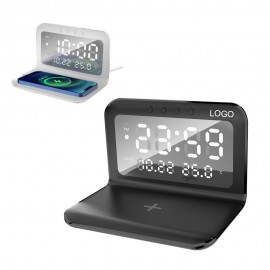 15W Wireless Charger Clock Logo Printed