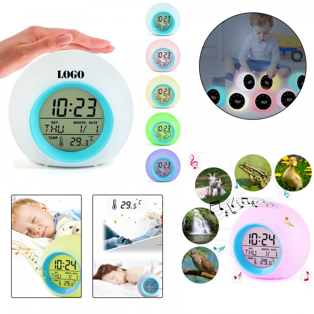 Logo Printed Wake Up Light Alarm Clock Logo Printed Wake Up Light Alarm Clock
