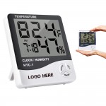 Digital Thermometer Hygrometer Clock Logo Printed