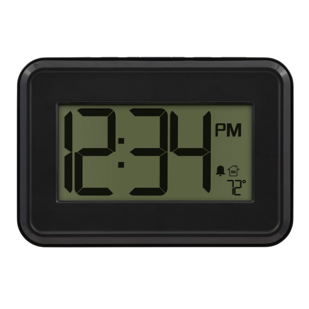 Custom Imprinted La Crosse Digital Wall Clock w/Indoor Temperature & Countdown Timer Custom Imprinted La Crosse Digital Wall Clock w/Indoor Temperature & Countdown Timer