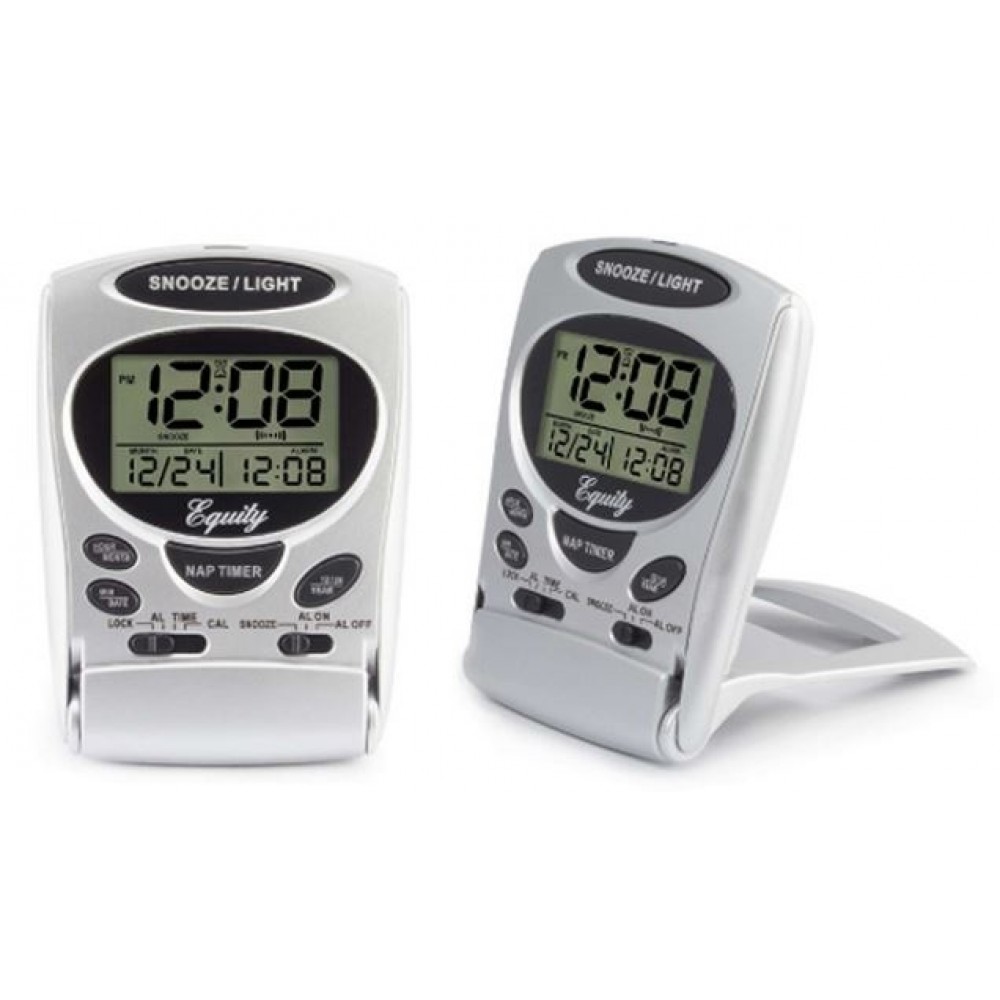 Branded LCD Digital Fold-Up Travel Alarm Clock