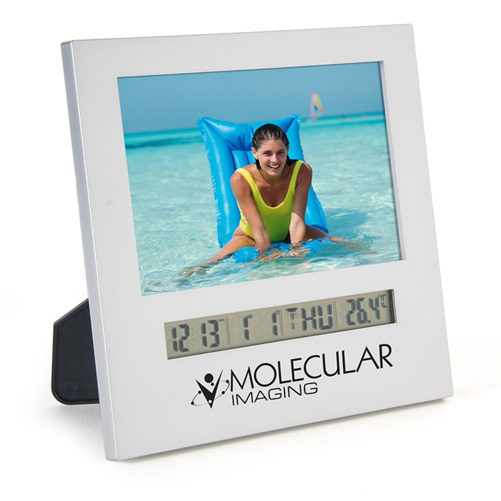 4" 6" Photo Frame Clock Logo Printed 4" 6" Photo Frame Clock Logo Printed
