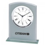 Logo Printed Frosted Glass Alarm Clock