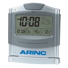 Logo Printed "Weather Forecast" Clock and Weather Station