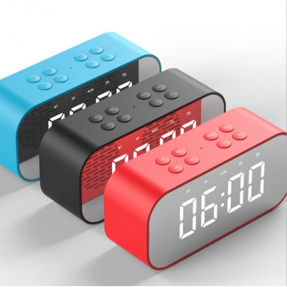 Logo Printed Wireless Bluetooth Speakers with LED Display Alarm Clock Logo Printed Wireless Bluetooth Speakers with LED Display Alarm Clock