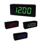 Logo Printed Wooden Digital Alarm Clock