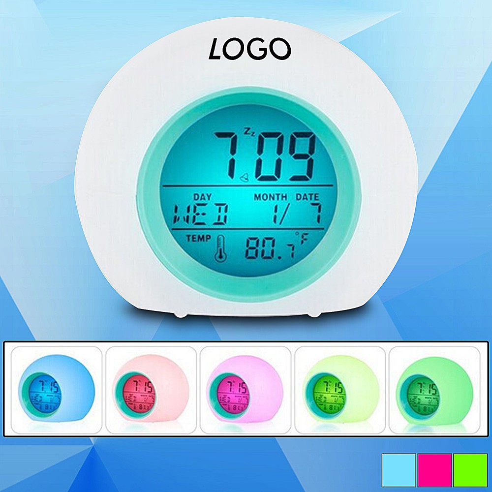 Custom Imprinted 7 Color LED Digital Clock