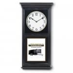 Black Stain Regulator Wall Clock (12"x24") Branded