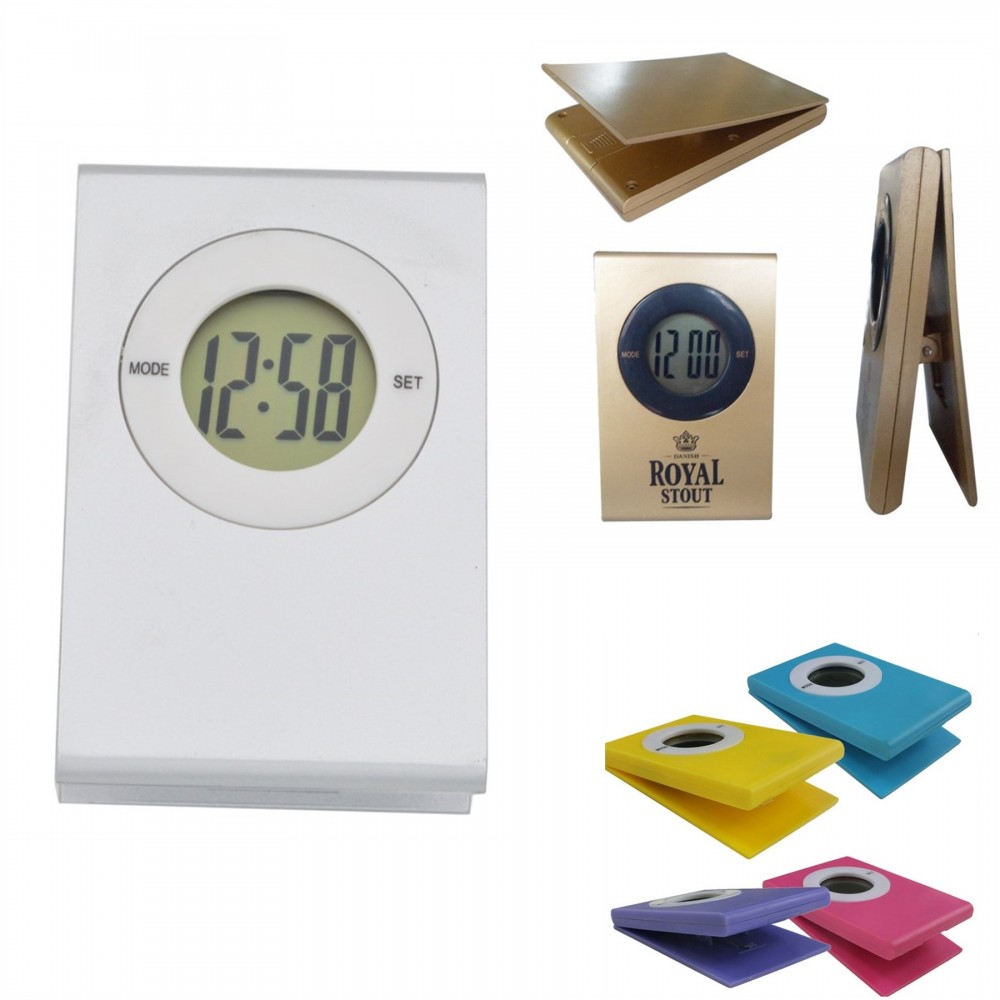 Logo Printed Clip Table LCD Digital Clock Logo Printed Clip Table LCD Digital Clock