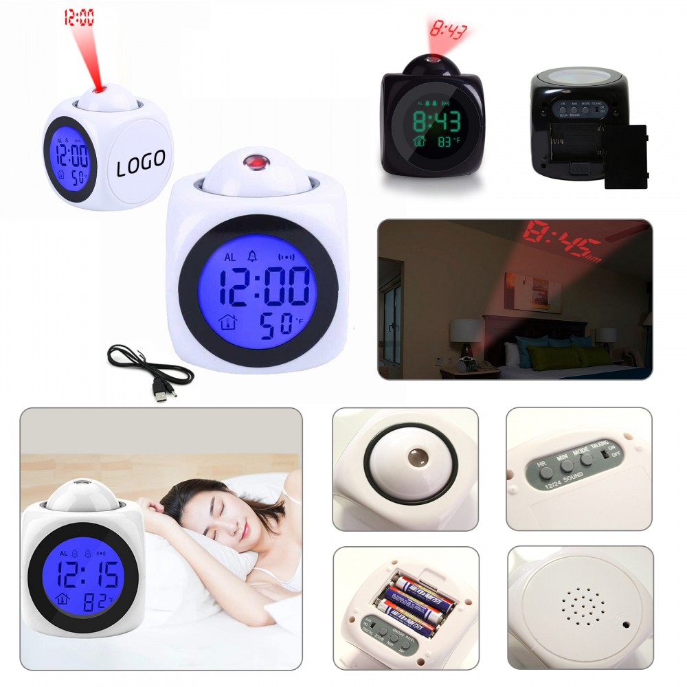 Custom Imprinted Digital Projection Alarm Clock