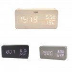 Branded Wood Brownen LED Time Display Digital Alarm Clock