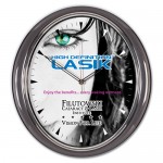 Branded Oval Wall Clock (11 5/8"x12 1/2")
