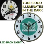 Branded Full Color Wall Clock w/ Full LED Back Light