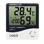Indoor Thermometer Desk Clock Branded