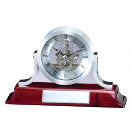 Custom Imprinted Rosewood Quartz Clock 8 1/4"W x 5"H  Custom Imprinted Rosewood Quartz Clock 8 1/4"W x 5"H