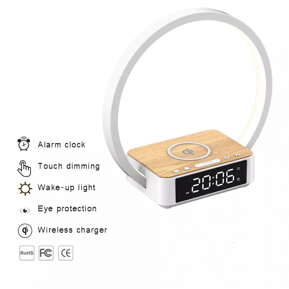 Branded Bedside Table Lamp, WILIT Touch Lamp with Alarm Clock