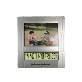 Picture Frame w/ Clock and Calendar Custom Imprinted