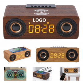 Bluetooth Speaker Wireless Charging Alarm Clock Logo Printed