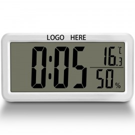 Indoor Temperature Digital Alarm Clock Logo Printed  Indoor Temperature Digital Alarm Clock Logo Printed