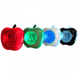 Custom Imprinted Apple Shaped Talking Alarm Clock  Custom Imprinted Apple Shaped Talking Alarm Clock