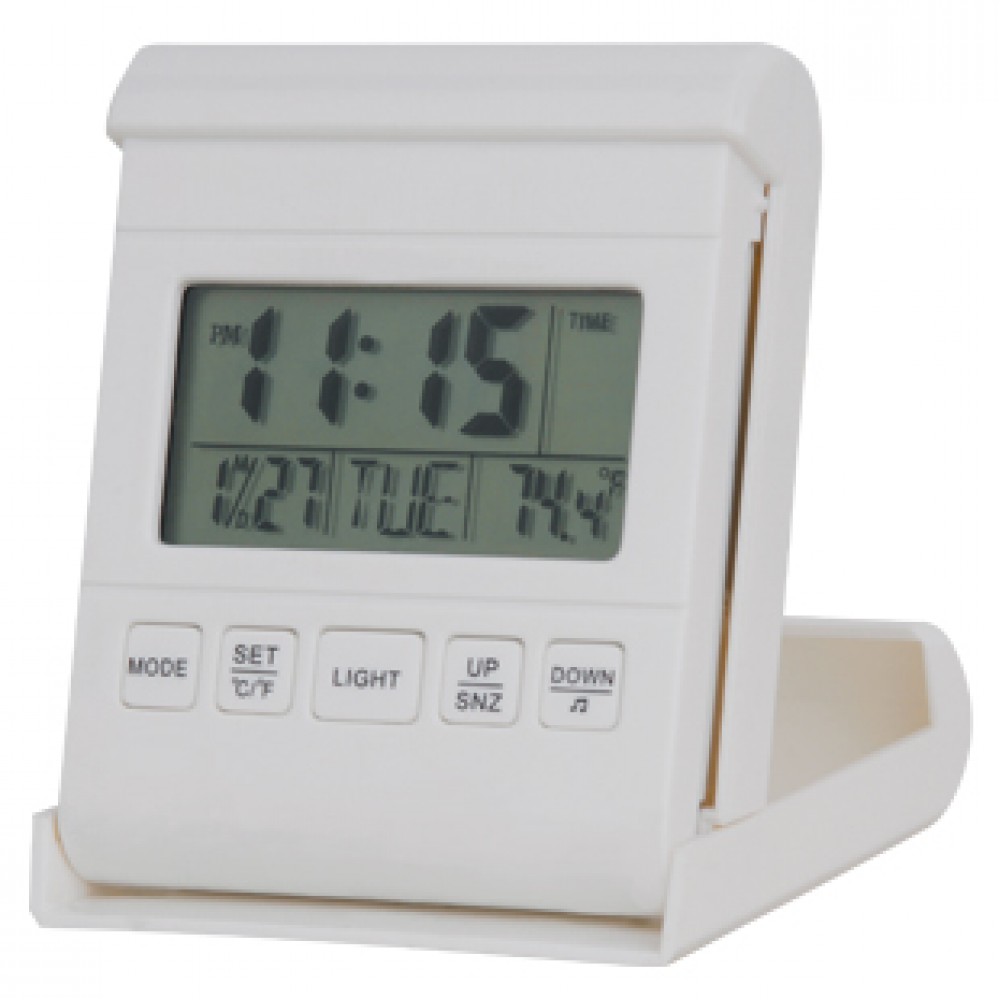 Custom Imprinted Travel Alarm Clock w/ LED Back Light Custom Imprinted Travel Alarm Clock w/ LED Back Light