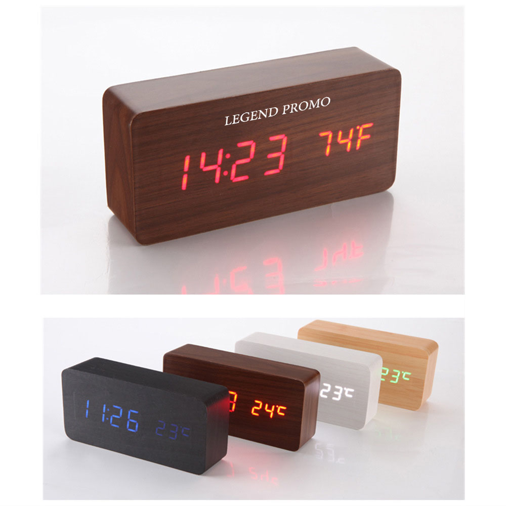 Custom Imprinted LED Digital Desk Clock Custom Imprinted LED Digital Desk Clock