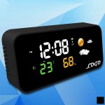 Branded Digital Desk Clock w/ Forecast