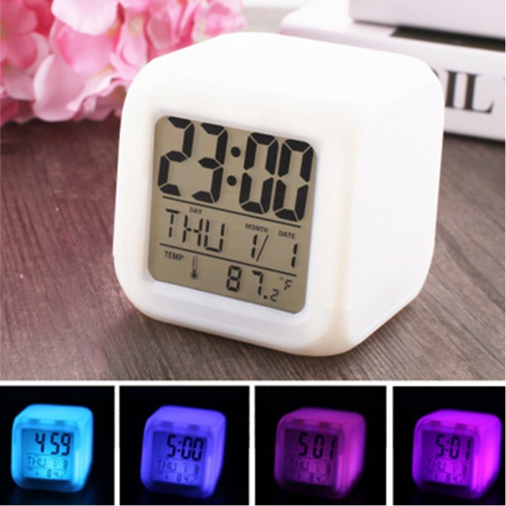 Branded Color Change Digital Alarm Clock