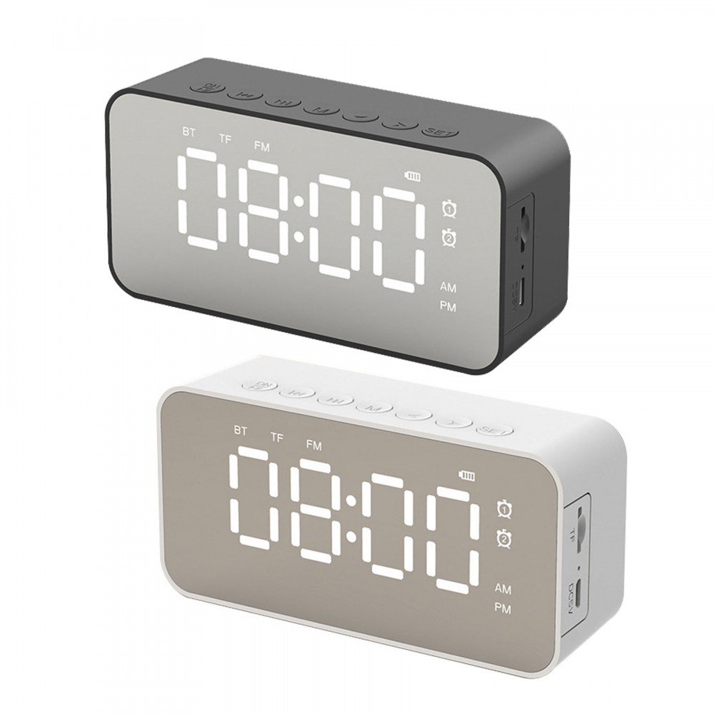 Digital Clock With Bluetooth Speaker Logo Printed