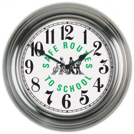 Logo Printed Metal Wall Clock (13 3/8")