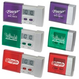 Sliding Pocket Travel Alarm Clock Custom Imprinted