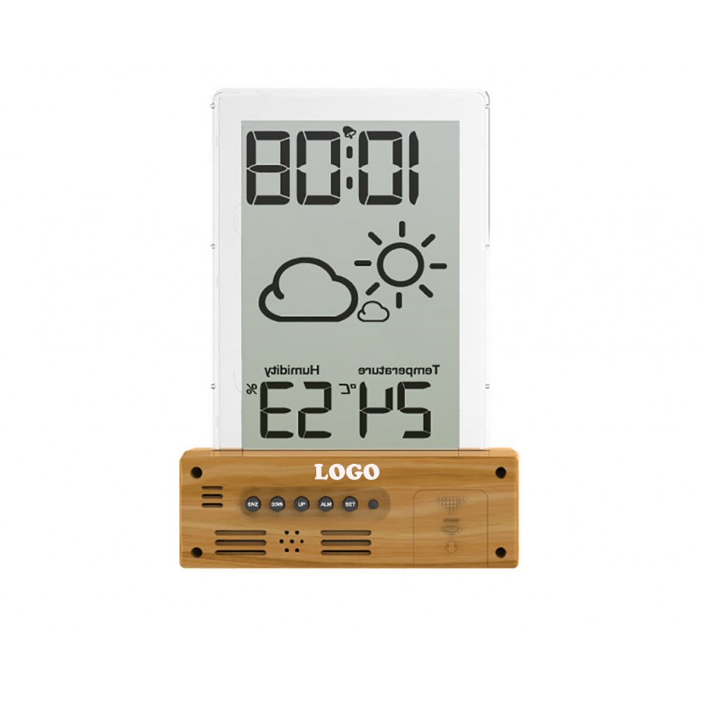 Custom Imprinted Digital Temperature And Humidity Alarm Clock
