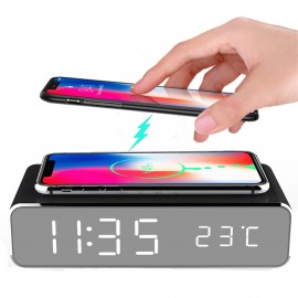 Branded 10 Watt Wireless Charger / Alarm Clock