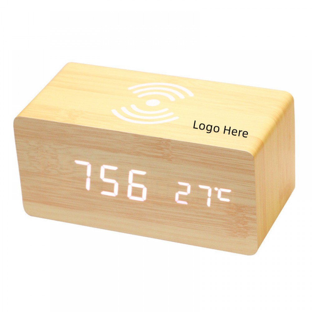 Bamboo Alarm Clock Custom Imprinted