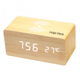 Bamboo Alarm Clock Custom Imprinted