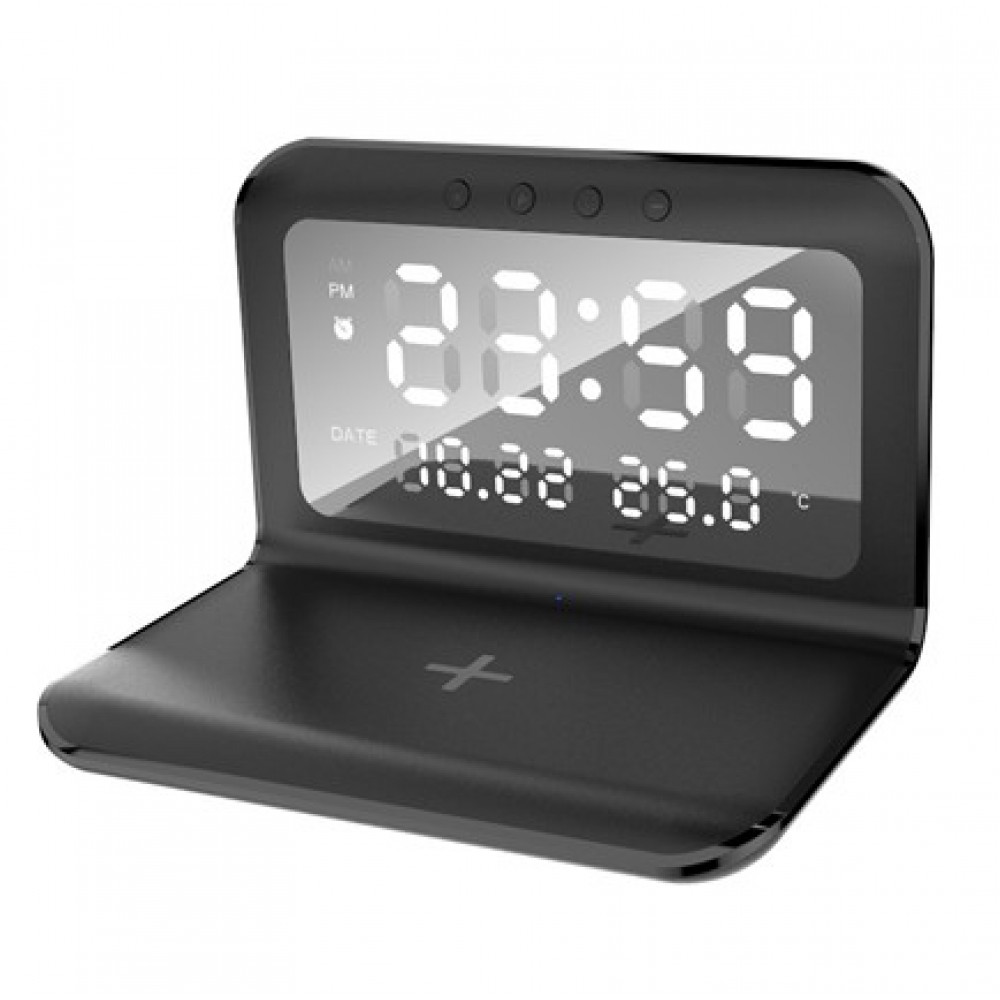 Wireless Charger with Digital Clock Branded