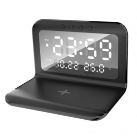 Wireless Charger with Digital Clock Branded