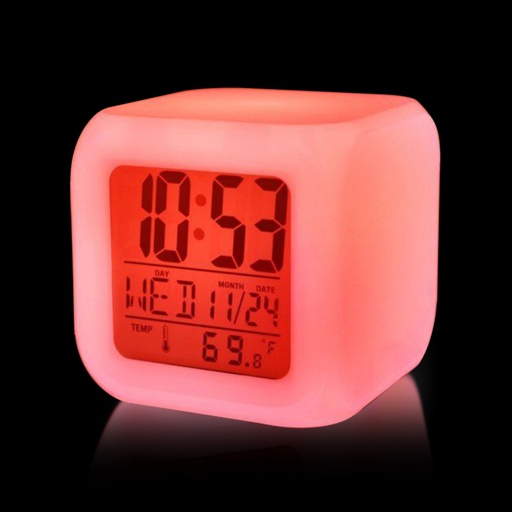 Logo Printed Light Up Digital LED Alarm Clock