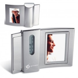 Branded Curve Double-sided Photo Frame Digital Clock  Branded Curve Double-sided Photo Frame Digital Clock