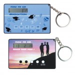 Custom Imprinted Card Size Countdown Clock with Key Ring