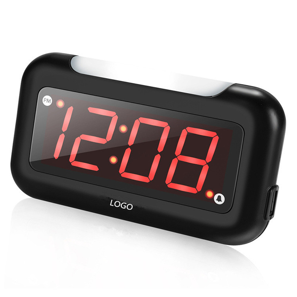 Logo Printed USB Charging Bedside Alarm Clock