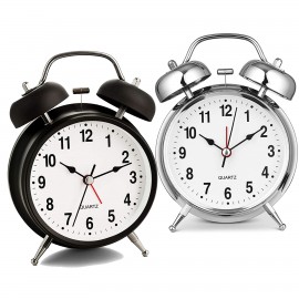 Metal Alarm Clock with Nightlight Custom Imprinted  Metal Alarm Clock with Nightlight Custom Imprinted