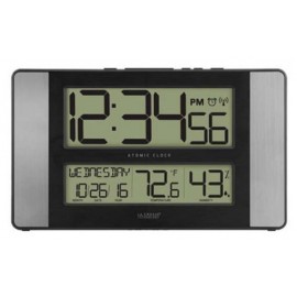 La Crosse Digital Wall Clock w/Atomic Time Custom Imprinted